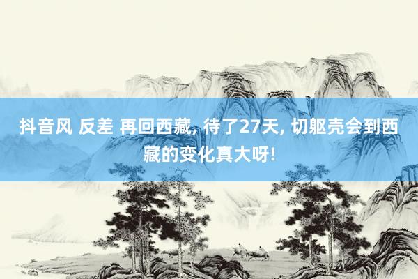 抖音风 反差 再回西藏， 待了27天， 切躯壳会到西藏的变化真大呀!